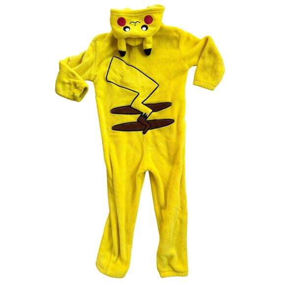 H&M Pokémon Pikachu Yellow Fleece Onesie Size 4T - Picture 2 of 5